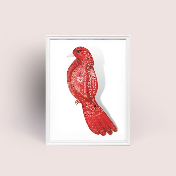 Wall Art Cute Bird Portrait Illustration Print Poster Unframed - Picture 5 of 5